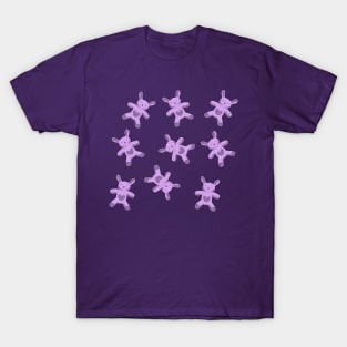 Purple rabbits pattern T-Shirt